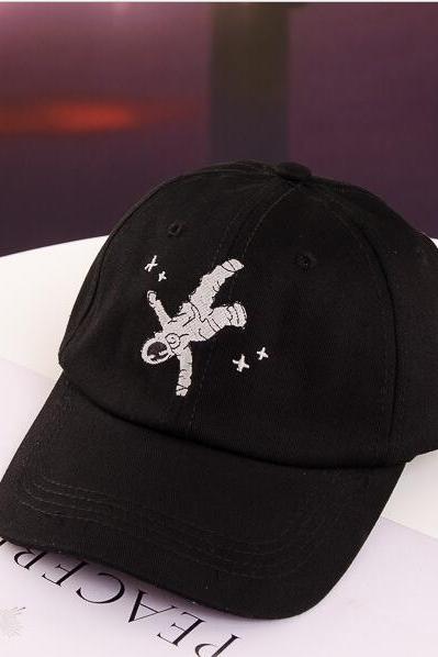 spaceman embroidery baseball cap hat
