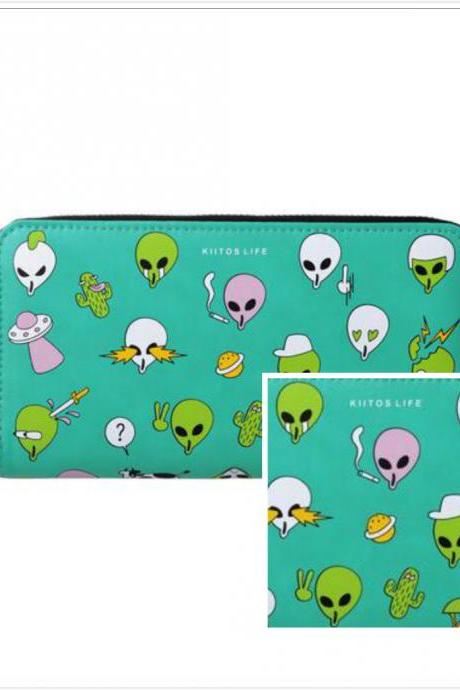 Free shipping extra-terrestrial wallet#357