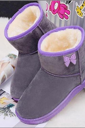 Free shipping skid resistance warm butterfly snow boots #YYL24