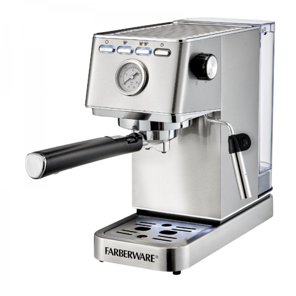 Espresso Machine, 15 Bar, Silver, Stainless Steel, Steam Wand