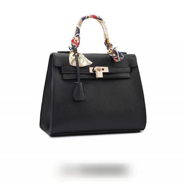 Leather Handbag With Padlo..
