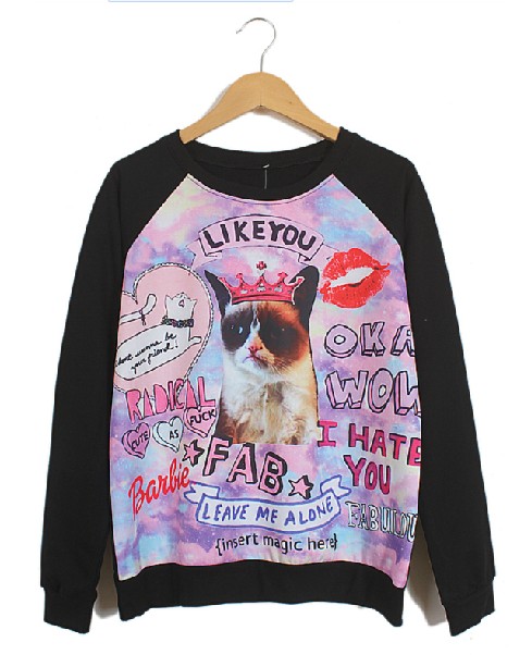 grumpy cat pullover