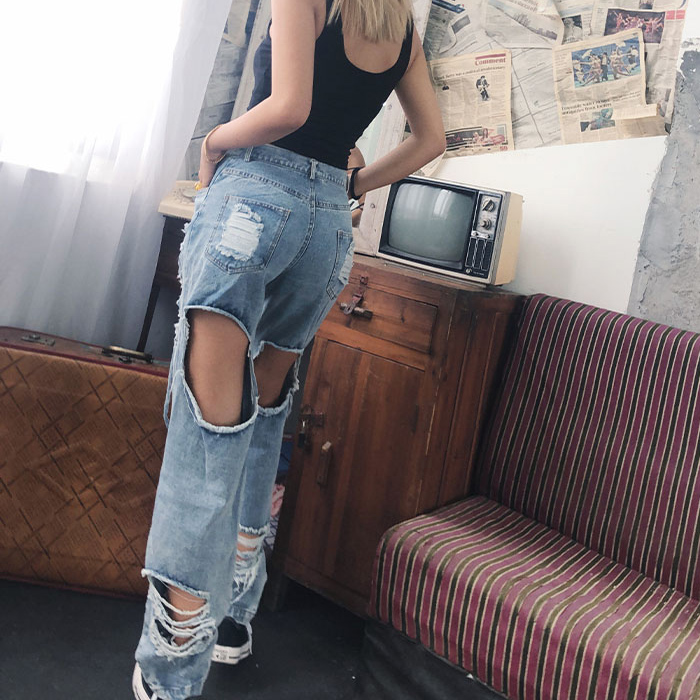 ripped bf jeans