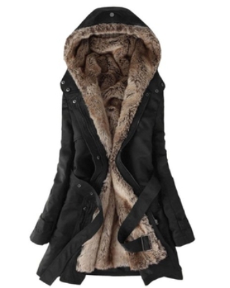 Fashion Faux Fur Lined Coat on Luulla