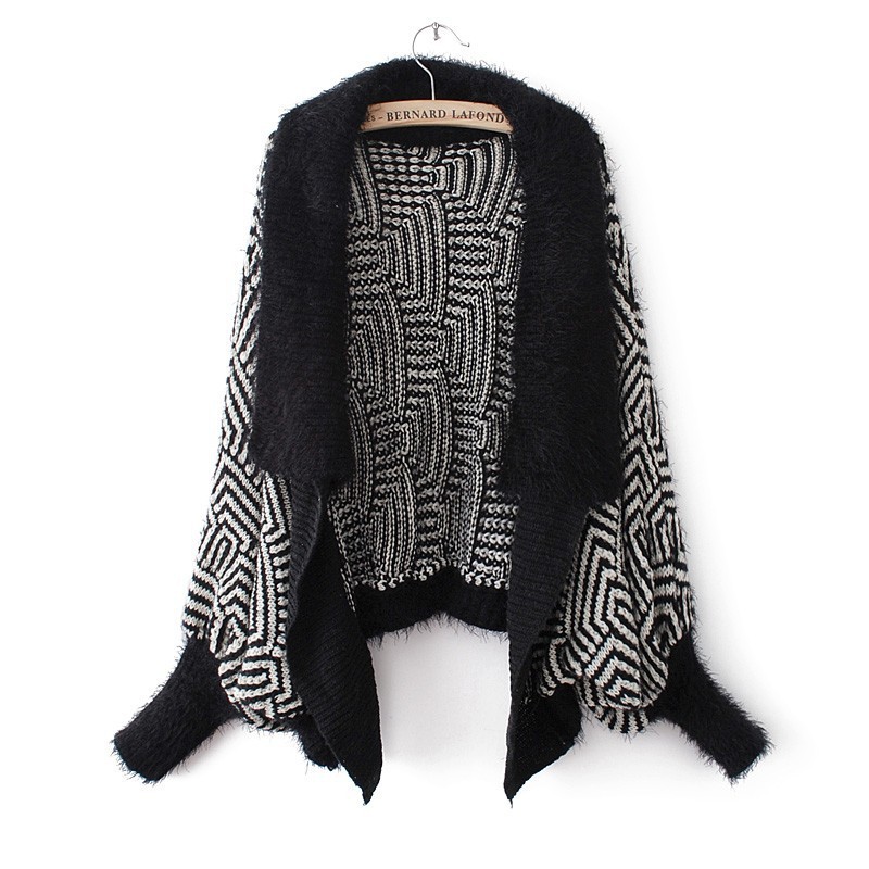 Sweaters 2014 Women Fashion Autumn Winter Hit The Color Black And White ...